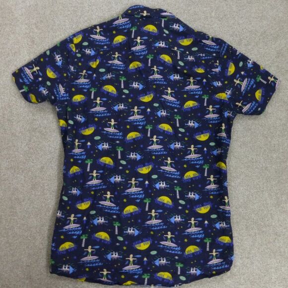 Rodd & Gunn Sports Fit Vacation All Over Graphic Short Sleeve Button-Up Top - Picture 3 of 9